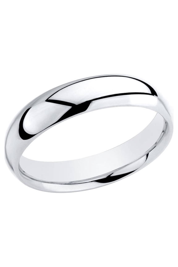 Sterling Silver 5mm Polished Plain SL Band, Available in 8 Sizes