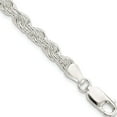 thumbnail image 1 of Sterling Silver 5mm Solid Rope Chain (9 X 5) Made In Italy qdr100-9, 1 of 5