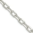thumbnail image 1 of Sterling Silver 6.5mm Diamond-Cut Long Link Cable Chain (18 X 6.5) Made In Italy qar180-18, 1 of 5