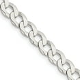 thumbnail image 1 of Sterling Silver 6.8mm Flat Curb Chain (18 X 6.8) Made In Italy qlb180-18, 1 of 5