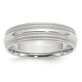 thumbnail image 1 of Sterling Silver 6mm Comfort Fit Double Milgrain Size 10 Band, 1 of 1