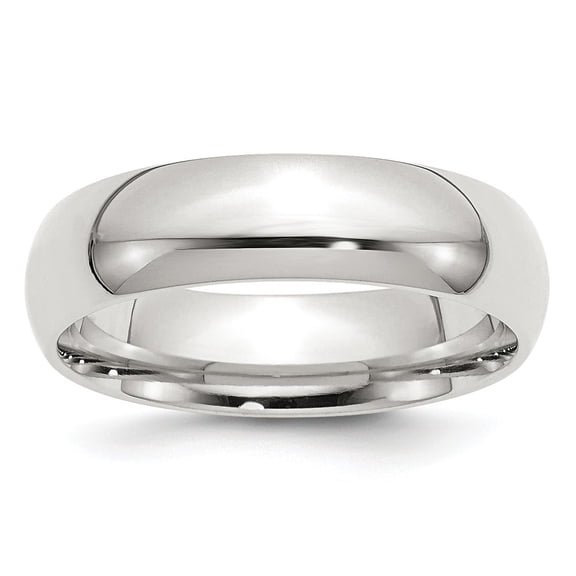 Sterling Silver 6mm Comfort Fit Size 10 Band