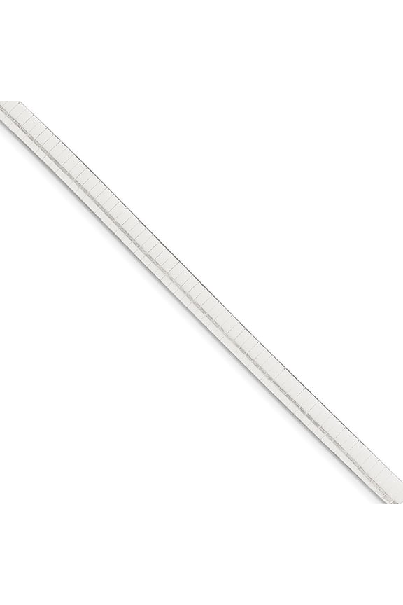 925 Sterling Silver Solid Polished 6mm Cubetto Bracelet 7 Inch Lobster Claw - Identification Bracelet for Women