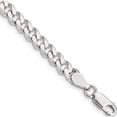 thumbnail image 1 of Sterling Silver 6mm Curb Chain (8 X 6) Made In Italy qcb150-8, 1 of 5