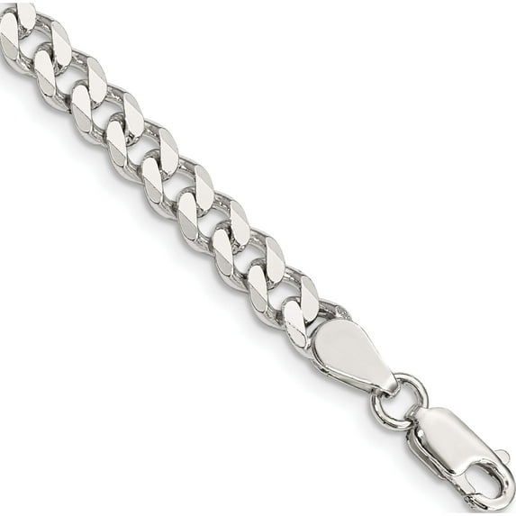 Sterling Silver 6mm Curb Chain (8 X 6) Made In Italy qcb150-8