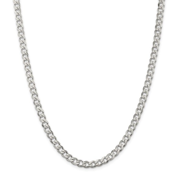Sterling Silver 6mm Curb Chain Necklace - 27.8 Grams - 22 Inch