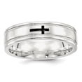 thumbnail image 1 of Sterling Silver 6mm Enamel Fancy Band Size 9.5 Ring, 1 of 2