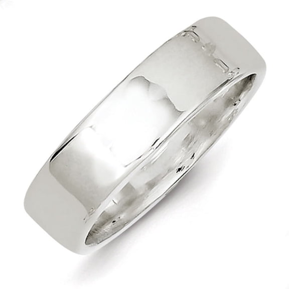 Sterling Silver 6mm Lightweight Flat Size 10.5 Band QWFB060
