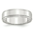 thumbnail image 1 of Sterling Silver 6mm Flat With Step Edge Size 8 Band Ring, 1 of 2
