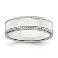 thumbnail image 1 of Sterling Silver 6mm Flat with Rope Edge Size 11 Band, 1 of 5