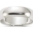 thumbnail image 1 of Sterling Silver 6mm Half-Round Band (Size 7.5) Made In United States qwh060-7.5, 1 of 5