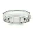 thumbnail image 1 of Sterling Silver 6mm Half Round Milgrain Band, 1 of 3
