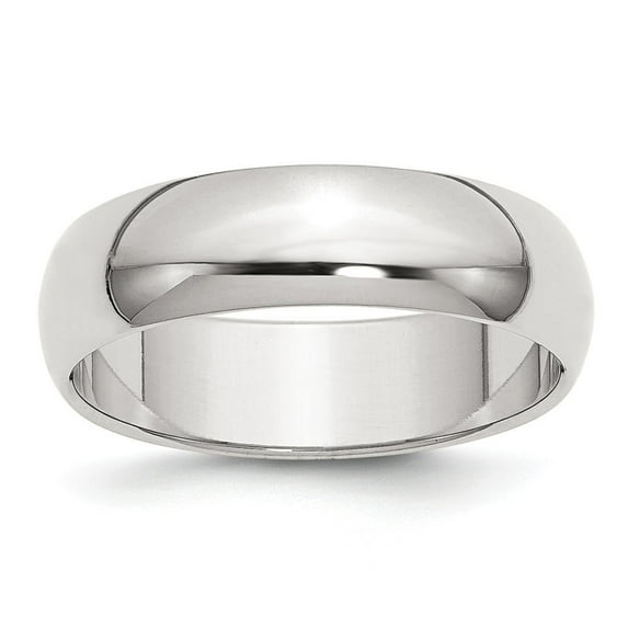 Sterling Silver 6mm Half Round Size 13 Band Ring