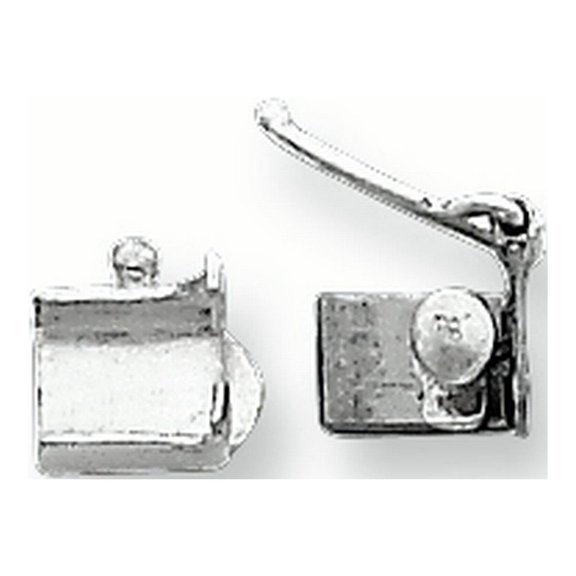 Sterling Silver 7.1 x 5.1mm Push Button Box Clasp