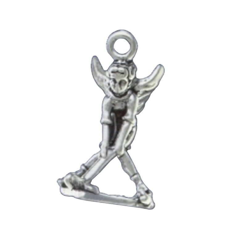 Hockey Player Charm Sterling Silver - Made in the USA Hockey Player Charm Sterling Silver - Made in the USA