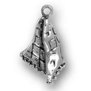 AUNTIE'S TREASURES Sterling Silver 7" 4.5mm Charm Bracelet With Attached 3D Baby And Toddler Comfort Sleeping Blanket Charm