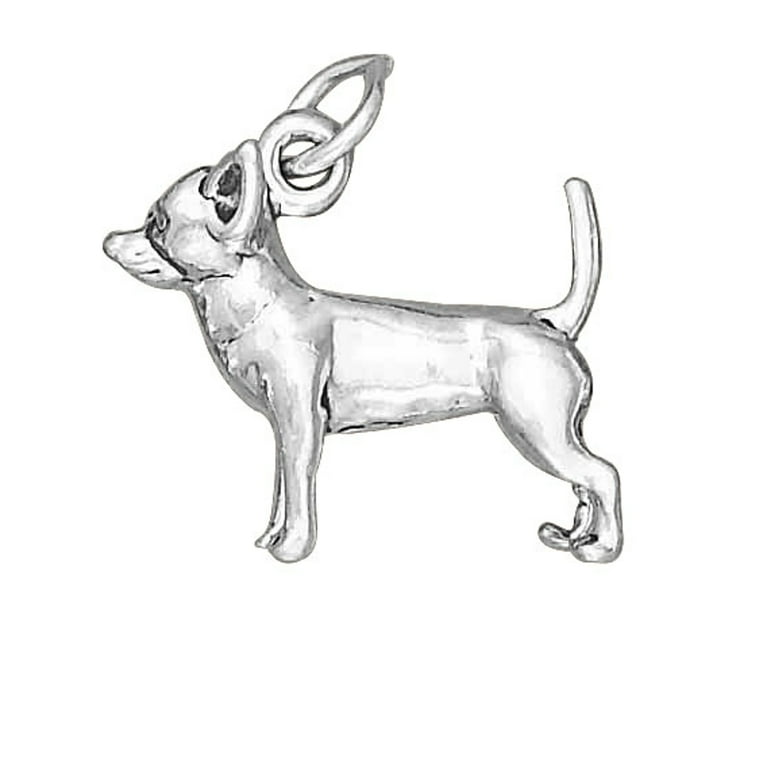 Dog Breed - Chihuahua Charm Sterling Silver - Made in the USA Dog Breed - Chihuahua Charm Sterling Silver - Made in the USA