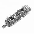 thumbnail image 1 of Sterling Silver 7" 4.5mm Charm Bracelet With Attached 3D Flume Log Amusement Park Ride Charm, 1 of 1