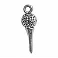 thumbnail image 1 of Sterling Silver 7" 4.5mm Charm Bracelet With Attached 3D Golf Ball With Tee Charm, 1 of 1