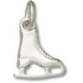 thumbnail image 1 of Sterling Silver 7" 4.5mm Charm Bracelet With Attached 3D Ice Skate Boot Charm, 1 of 1
