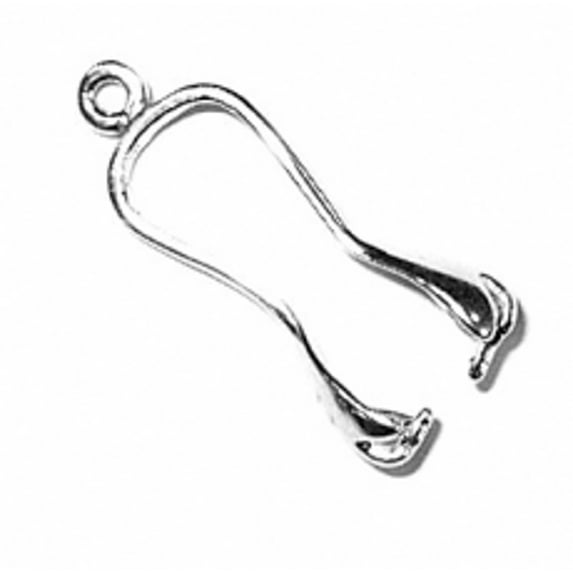 Sterling Silver 7" 4.5mm Charm Bracelet With Attached 3D Kitchen Cooks Salad Tossing Tongs Cooking Charm