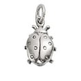 thumbnail image 1 of Sterling Silver 7" 4.5mm Charm Bracelet With Attached 3D Ladybug Insect Charm, 1 of 1