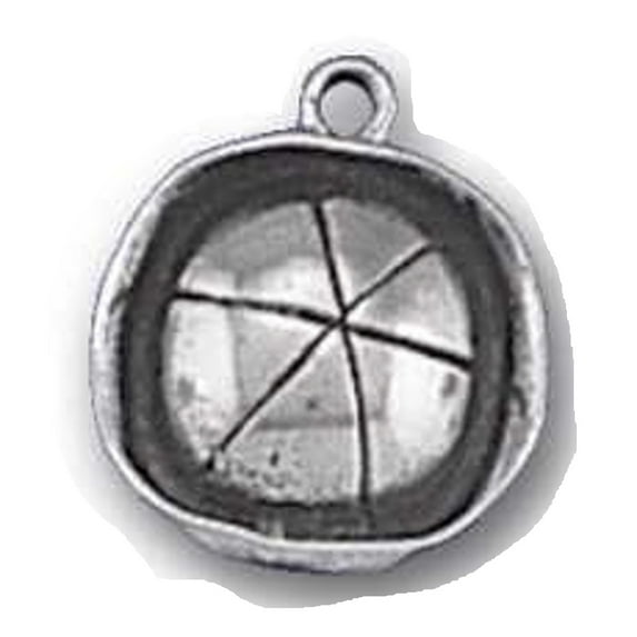 Sterling Silver 7" 4.5mm Charm Bracelet With Attached 3D Navy Maritime Sailor Cap Hat Military Charm