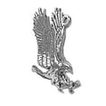 thumbnail image 1 of Sterling Silver 7" 4.5mm Charm Bracelet With Attached 3D Small Flying Eagle Bird Charm, 1 of 1