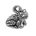 thumbnail image 1 of Sterling Silver 7" 4.5mm Charm Bracelet With Attached 3D Tiny Sitting Frog Charm, 1 of 2