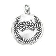 thumbnail image 1 of Sterling Silver 7" 4.5mm Charm Bracelet With Attached "Baseball Mom" Sports Word Charm, 1 of 2