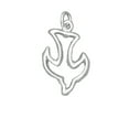 thumbnail image 1 of Sterling Silver 7" 4.5mm Charm Bracelet With Attached Cutout Descending Dove Outline Bird Charm, 1 of 1