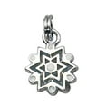 thumbnail image 1 of Sterling Silver 7" 4.5mm Charm Bracelet With Attached Enameled Winter Snowflake Charm, 1 of 2