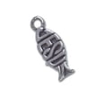 thumbnail image 1 of Sterling Silver 7" 4.5mm Charm Bracelet With Attached Jesus Christian Ichthus Fish Charm, 1 of 2