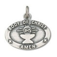 thumbnail image 1 of Sterling Silver 7" 4.5mm Charm Bracelet With Attached My First Holy Communion Wafer Charm, 1 of 1