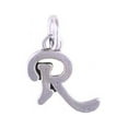 thumbnail image 1 of Sterling Silver 7" 4.5mm Charm Bracelet With Attached Scrolled Letter R Charm, 1 of 1