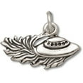 thumbnail image 1 of Sterling Silver 7" 4.5mm Charm Bracelet With Attached Unidentified Flying Object Saucer UFO Charm, 1 of 2