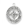 thumbnail image 1 of Sterling Silver 7" 4.5mm Charm Bracelet With Enclosed Circle Celtic Weave Knots Around Celtic Weave Star Char, 1 of 1