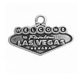 thumbnail image 1 of Sterling Silver 7" 4.5mm Charm Bracelet With Two Sided WELCOME TO LAS VEGAS Sign Word Charm, 1 of 1