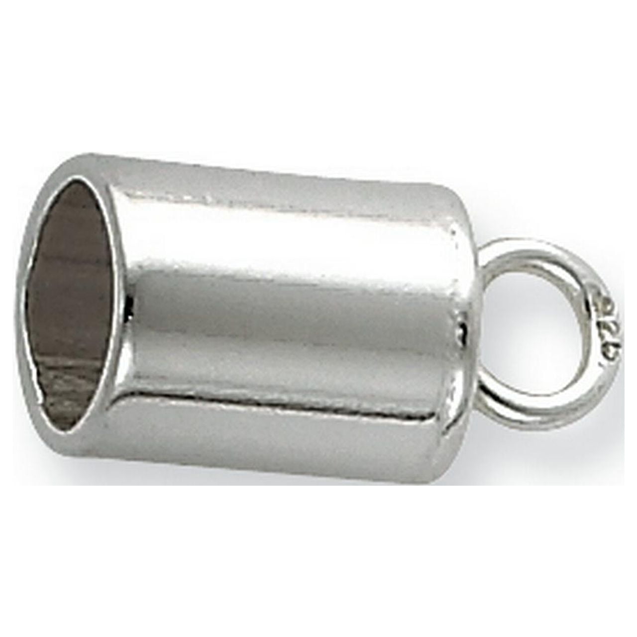 Sterling Silver 7.5 x 5.6mm Crimp End