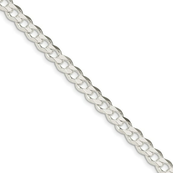 Sterling Silver 7.5mm Curb Chain Bracelet - 16.0 Grams - 7 Inch