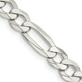 thumbnail image 1 of Sterling Silver 7.5mm Lightweight Flat Figaro Chain (18 X 7.5) Made In Italy qmb180-18, 1 of 5