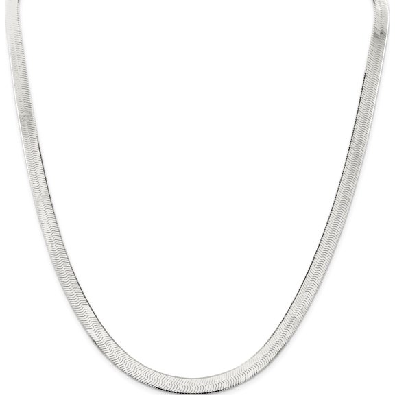 Sterling Silver 7Mm Magic Herringbone Chain (Width 7) (Length 22) - Jbsp