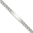 thumbnail image 1 of Sterling Silver 7inch Engraveable Antiqued Curb Link ID Bracelet, 1 of 1