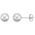 thumbnail image 1 of Sterling Silver 7mm Ball Earrings Studs large 9/32 inch, 1 of 1