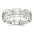 thumbnail image 1 of Sterling Silver 7mm Brushed Fancy Band Ring Size 11, 1 of 2