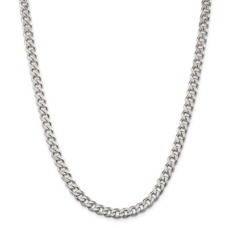 Sterling Silver 7mm Curb Chain Necklace - 46.8 Grams - 26  display picture 1