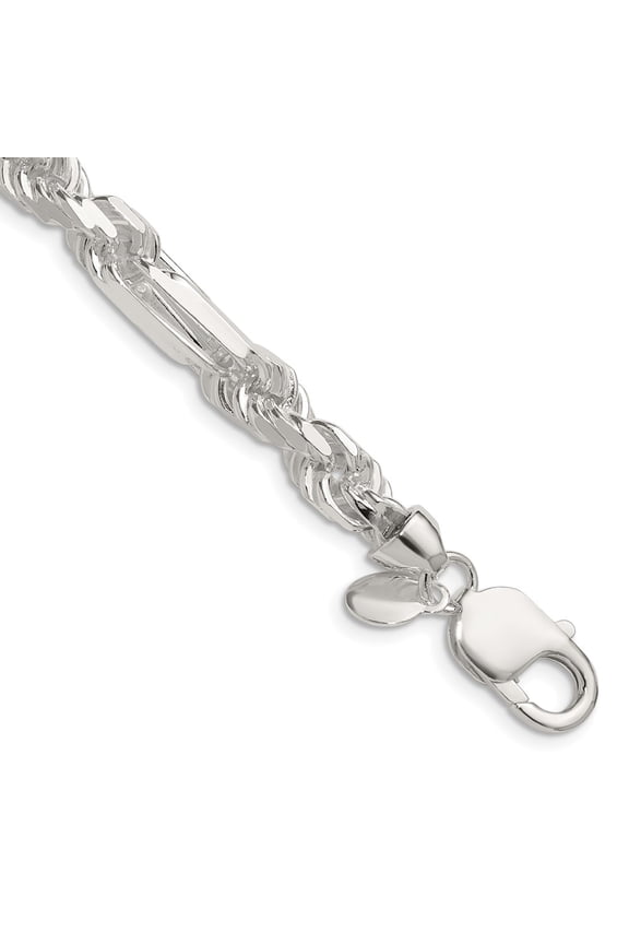 Sterling Silver 7mm D/C Figarope Chain