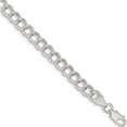 thumbnail image 1 of Sterling Silver 7mm Double Link Charm Bracelet (8 X 7) Made In Italy qch100-8, 1 of 5
