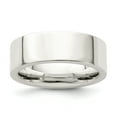 thumbnail image 1 of 925 Sterling Silver Polished Flat Band 7mm Comfort-Fit-Flat Size 4-Band Ring -  Jewelry Gift for Mom, 1 of 2