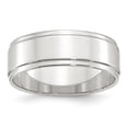 thumbnail image 1 of Sterling Silver 7mm Flat with Step Edge Size 8 Band, 1 of 1